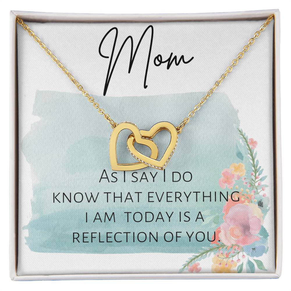 Mom Gift Necklace Mother Of The Bride Gift Gift To Mom From Bride Necklace Interlocking Hearts Necklace