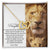 To My Daughter - This Old Lion Will Always Have Your Back Interlocking Hearts Necklace