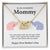 To My Wonderful Mommy Interlocking Hearts Necklace