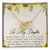 To My Daughter Interlocking Hearts Necklace Message Card