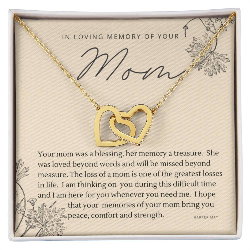 15 Loss Of Mother Interlocking Hearts Necklace