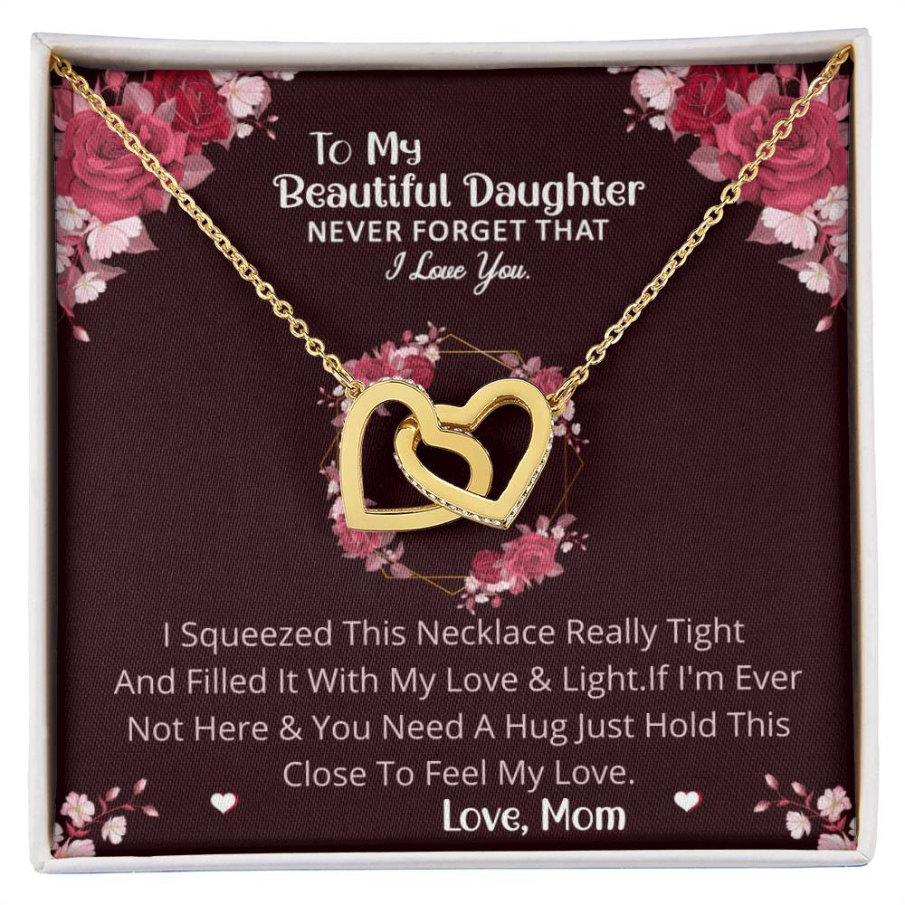 Gift For Daughter From Mom Birthday Gift For Daughterinterlocking Hearts Necklace