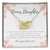 To My Bonus Daughter Necklace Interlocking Hearts Necklace