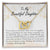 To My Beautiful Daughter - Braver Stronger Smarter - Necklace Interlocking Hearts Necklace