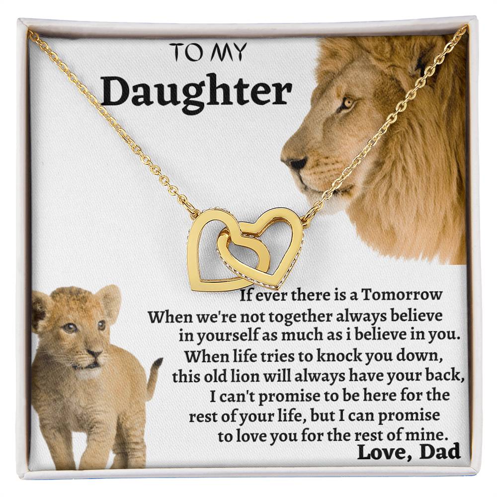 Gift For Daughter From Dad Interlocking Interlocking Hearts Necklace