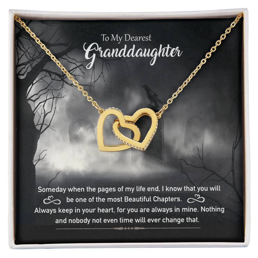 Necklace For Dearest Grand Daughter Interlocking Hearts Necklace