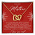 To My Mother Interlocking Hearts Necklace Message Card