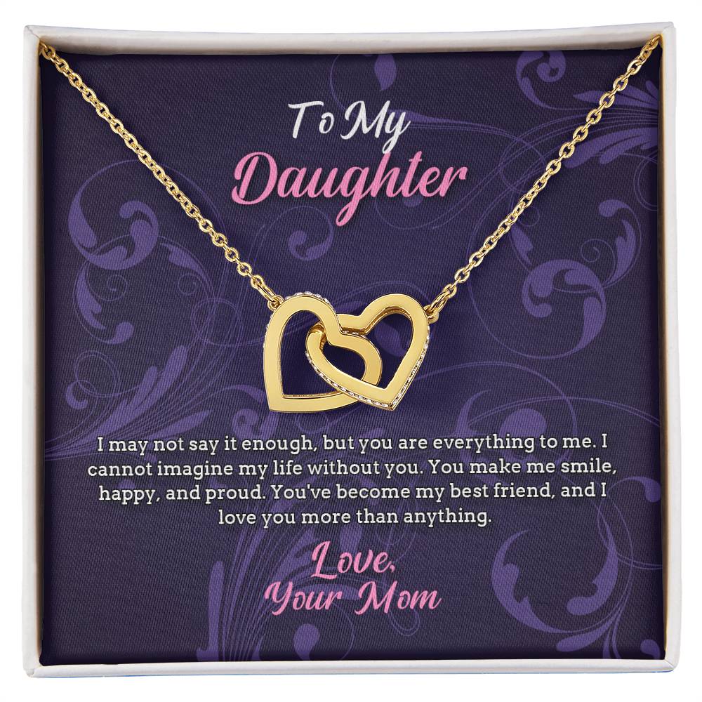 Interlocked Hearts Necklace - Best Friend Interlocking Hearts Necklace