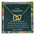 To My Daughter No One Can Replace You Necklace. Embellished With Cubic Zirconia Stones. Interlocking Hearts Necklace