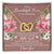 To My Beautiful Mom On My Wedding Day Interlocking Hearts Necklace