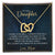 To My Daughter - Unique Heart Bonding Necklace Gift Set Interlocking Hearts Necklace