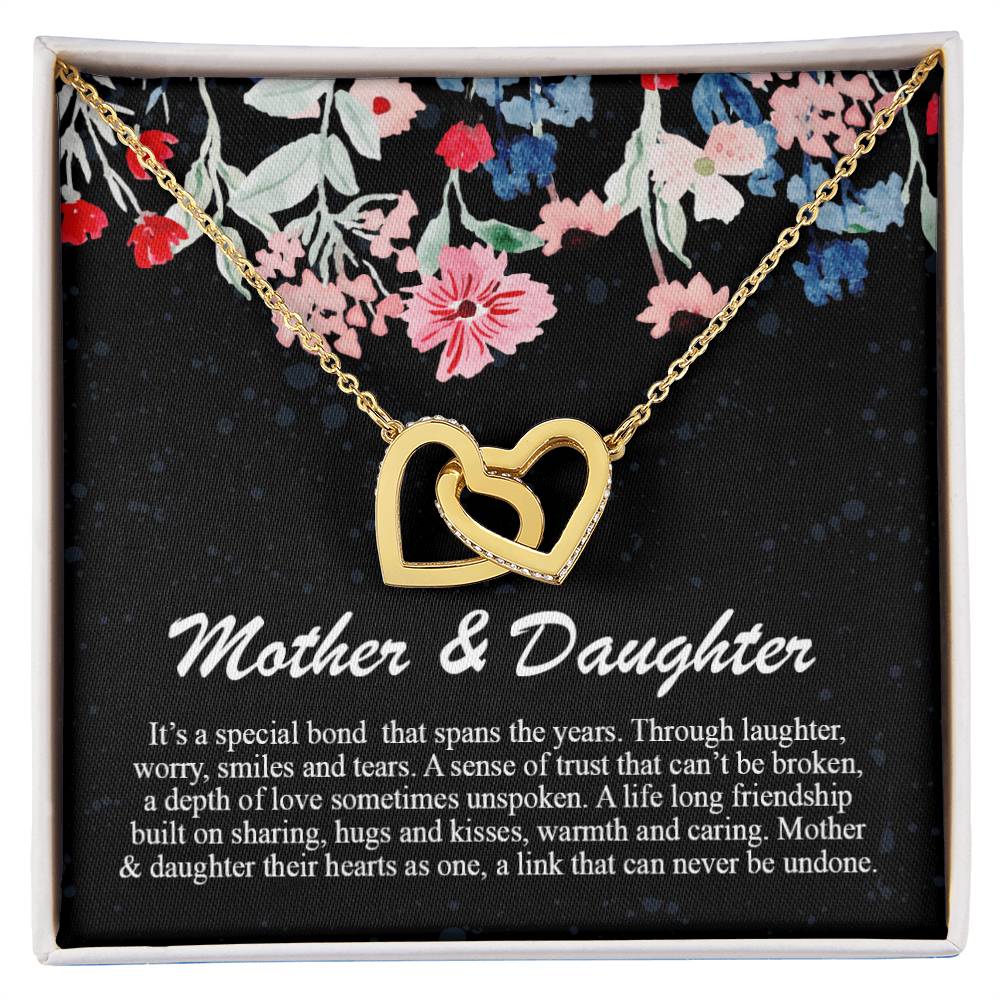 Mother & Daughter Interlocking Hearts Necklace