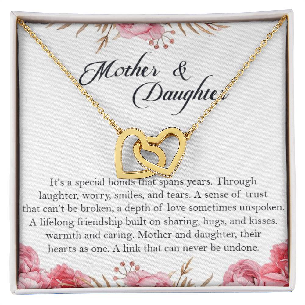 Interlocking Heart Necklace Mother And Daughter Interlocking Hearts Necklace