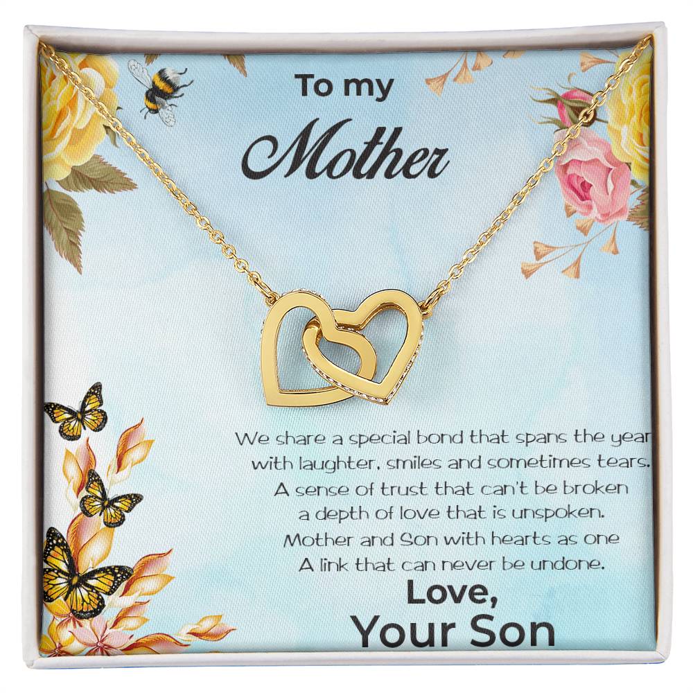 Mother And Son Special Bond Necklace Interlocking Hearts Necklace