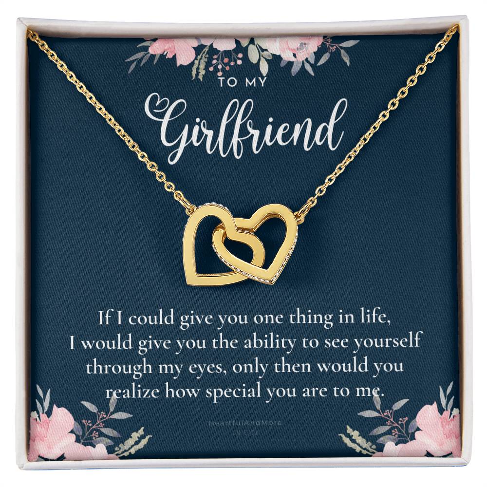 To My Girlfriend Girlfriend Necklace Anniversary Gift For Girlfriend Girlfriend Gift Gift For Girlfriend Necklace For Girlfriend Christmas Gift Birthday Gift Interlocking Hearts Necklace