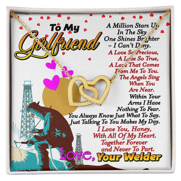 Welder'S Girlfriend - Interlocking Heart Necklace Interlocking Hearts Necklace