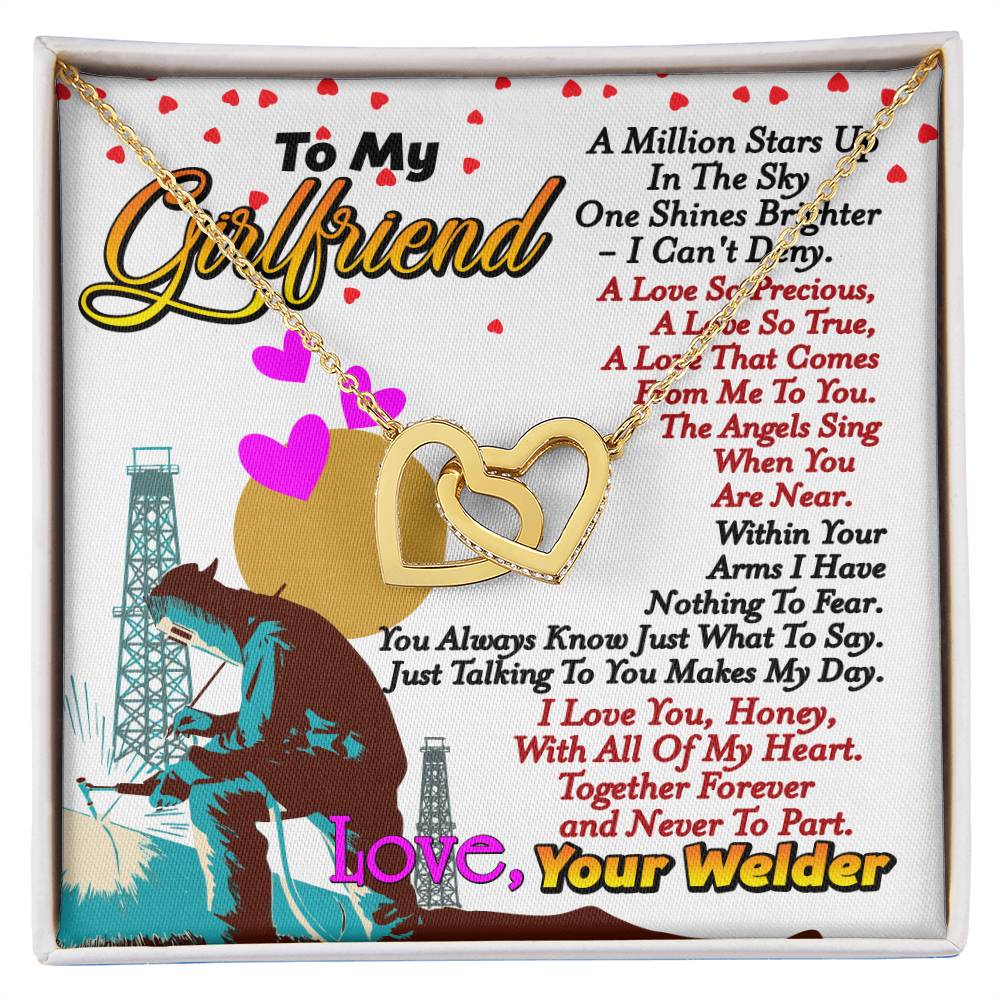 Welder'S Girlfriend - Interlocking Heart Necklace Interlocking Hearts Necklace