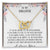 To My Daughter If You'Re Alone I'Ll Be Your Shadow Interlocking Hearts Necklace