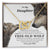 My Daughter This Old Wolf Will Always Have Your Back Interlocking Hearts Necklace
