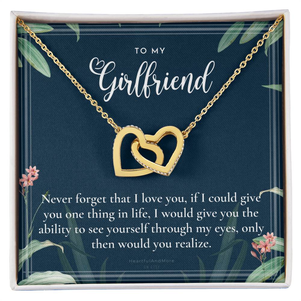 To My Girlfriend Girlfriend Necklace Anniversary Gift For Girlfriend Girlfriend Gift Gift For Girlfriend Necklace For Girlfriend Christmas Gift Birthday Gift Interlocking Hearts Necklace