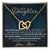 To My Daughter - You Are My Everything Unique Interlocking Heart Necklace Gift Set Interlocking Hearts Necklace