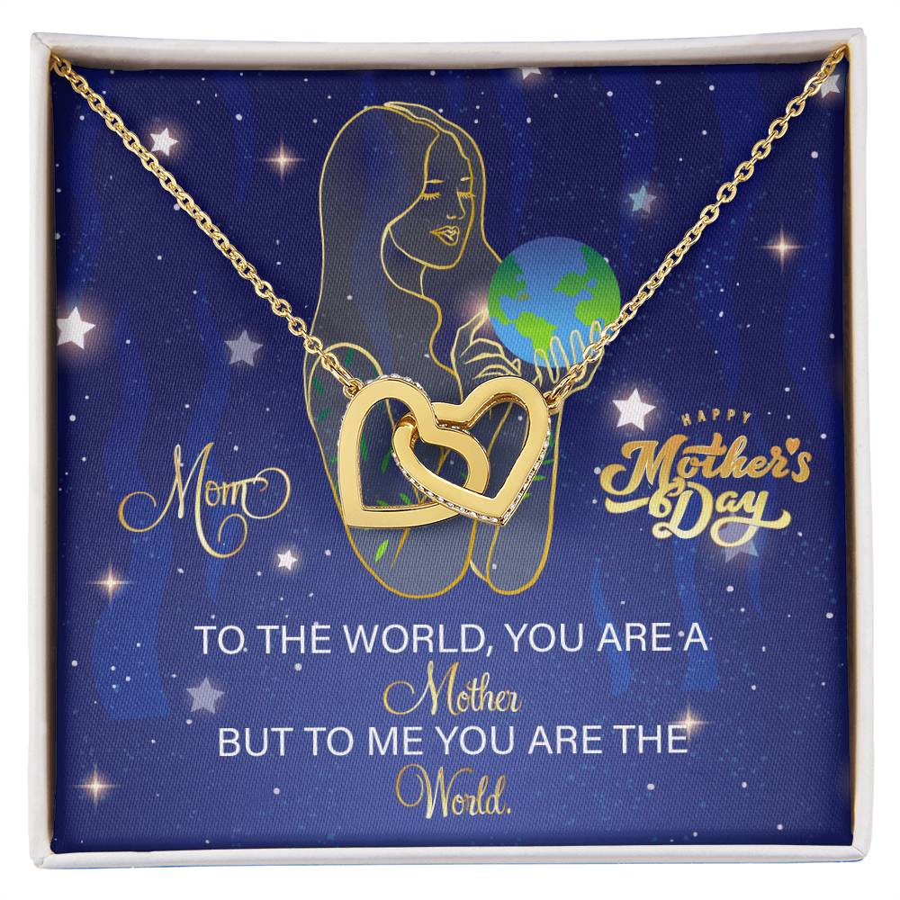 Mother'S Day Necklace Interlocking Hearts Necklace