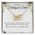 To My Unbiological Sister Interlocking Hearts Necklace Message Card