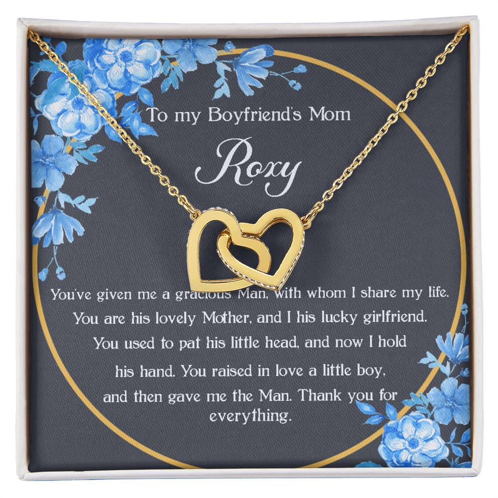 To My Boyfriend 'S Mom - Roxy #2027233922 Interlocking Hearts Necklace