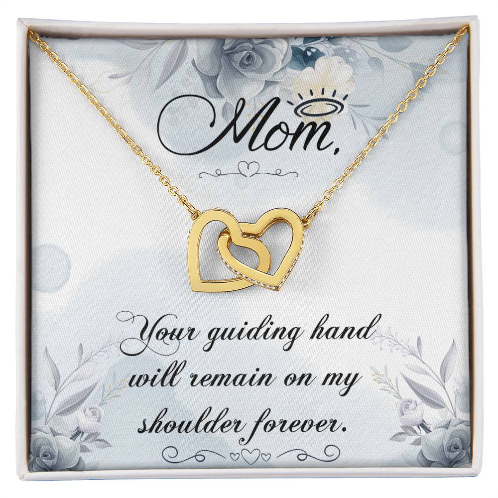 Mom Your Guiding Hand - Interlocking Heart Necklace Interlocking Hearts Necklace