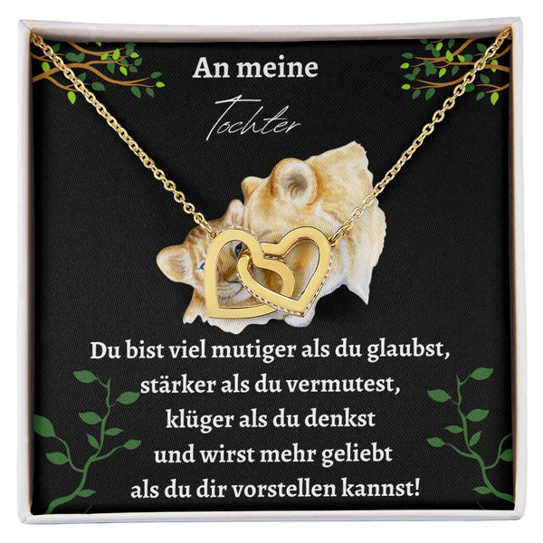 Lion Strenght Tochter Interlocking Hearts Necklace