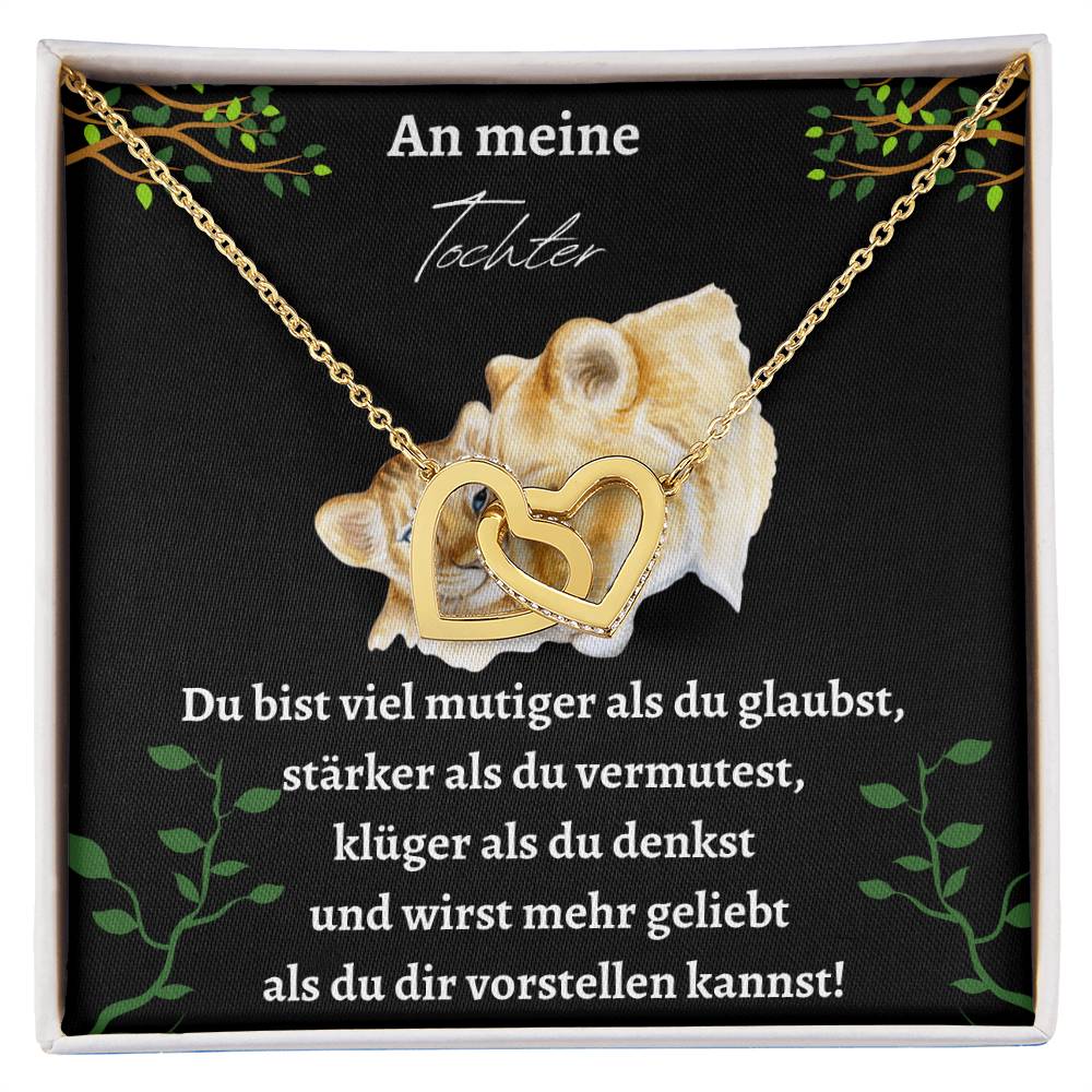 Lion Strenght Tochter Interlocking Hearts Necklace