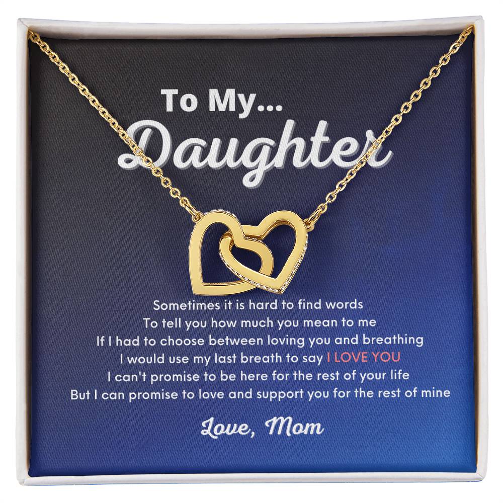 To My Daughter - Love You For The Rest Of My Life - Necklace [Premium] Interlocking Hearts Necklace