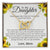 To My Daughter - Never Forget That I Love You More Than You'Ll Ever Know Interlocking Hearts Necklace