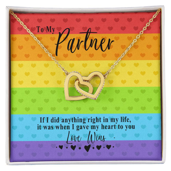 03 Love Wins Necklace Interlocking Hearts Necklace