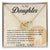To My Daughter - You Can Never Lose - Necklace Interlocking Hearts Necklace