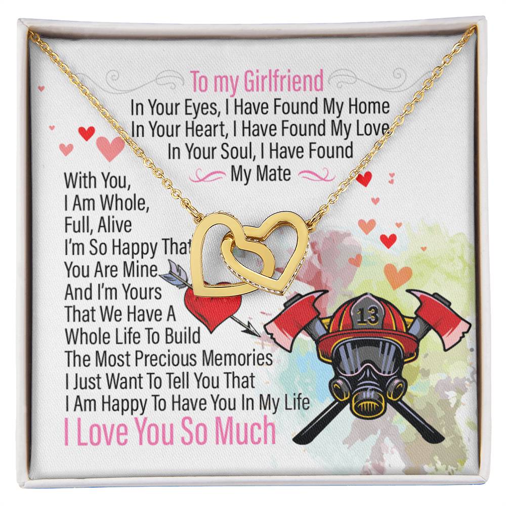 Firefighter'S Girlfriend - Interlocking Heart Necklace Interlocking Hearts Necklace