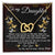 To My Daughter Interlocking Hearts Necklace