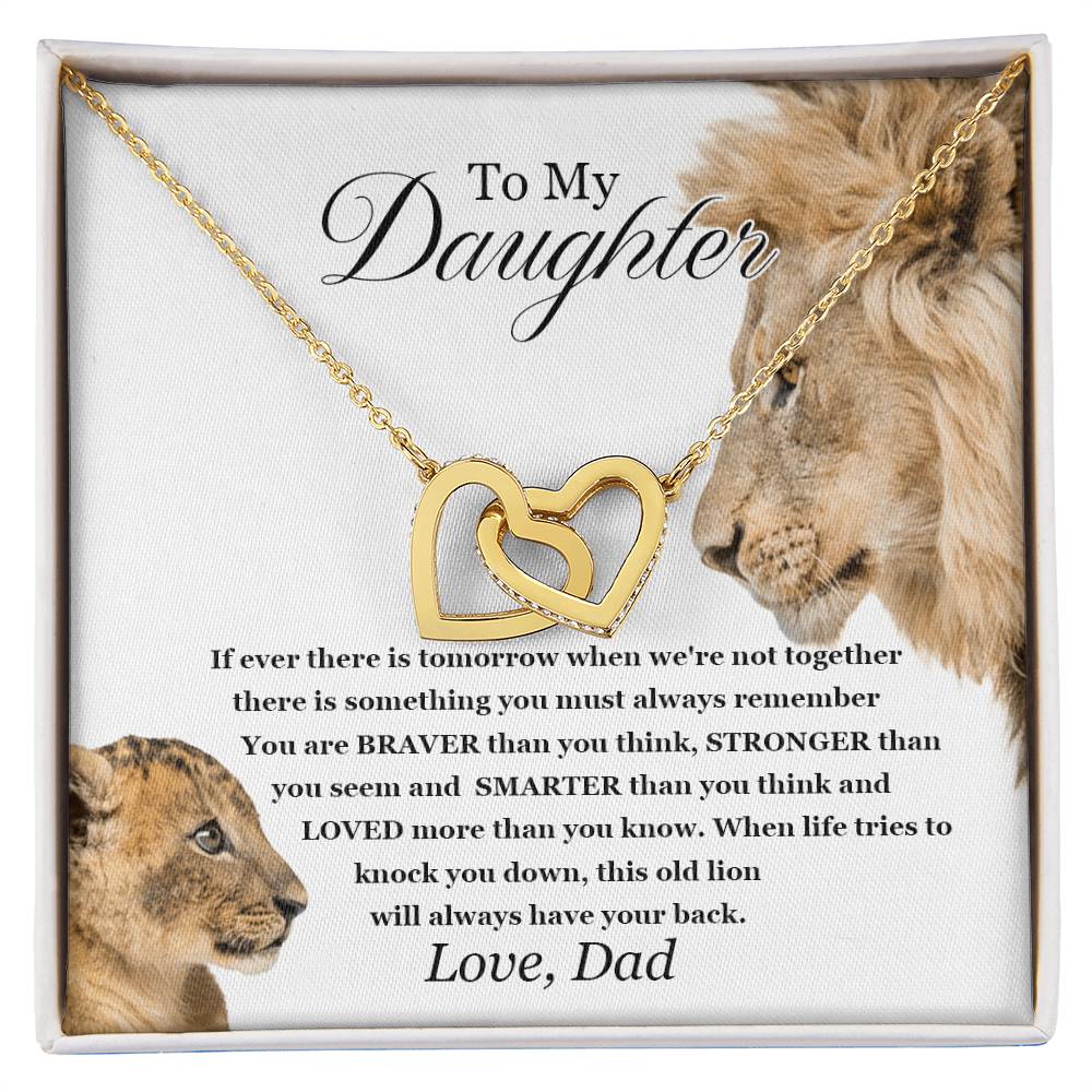 To My Daughter - Special Necklace - L02 Interlocking Hearts Necklace