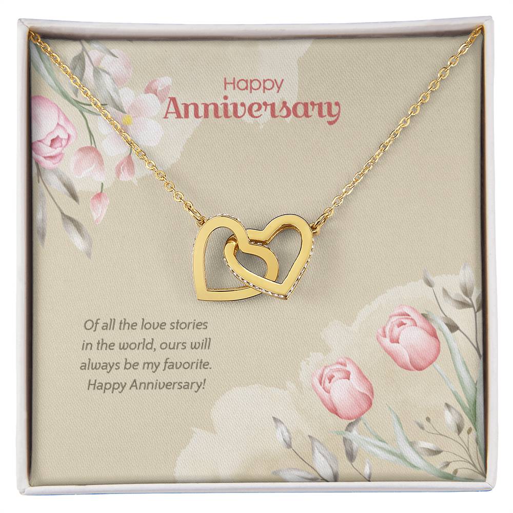 Anniversary Edition Our Story Is Always My Favorite - Interlocking Hearts Necklace