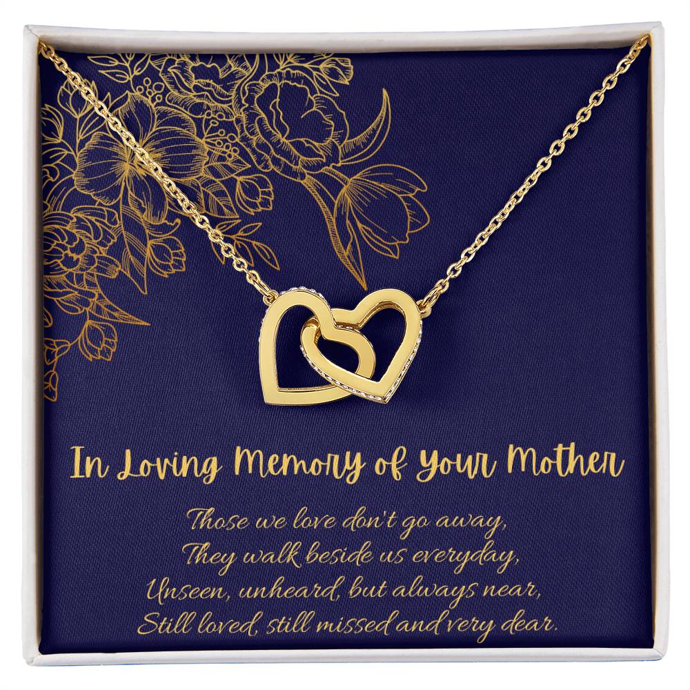 In Loving Memory Of Your Mother - Interlocking Necklace Interlocking Hearts Necklace