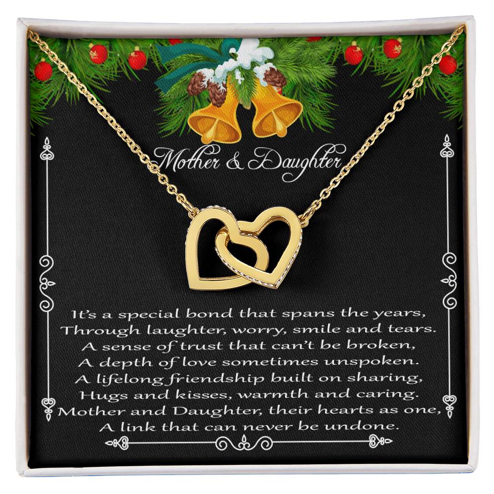 Mother & Daughter - It'S A Special Bond Interlocking Hearts Necklace
