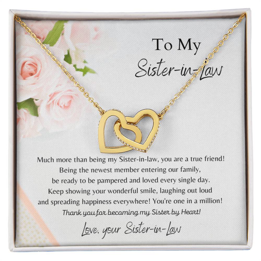 To My Sister-In-Law Interlocking Hearts Necklace