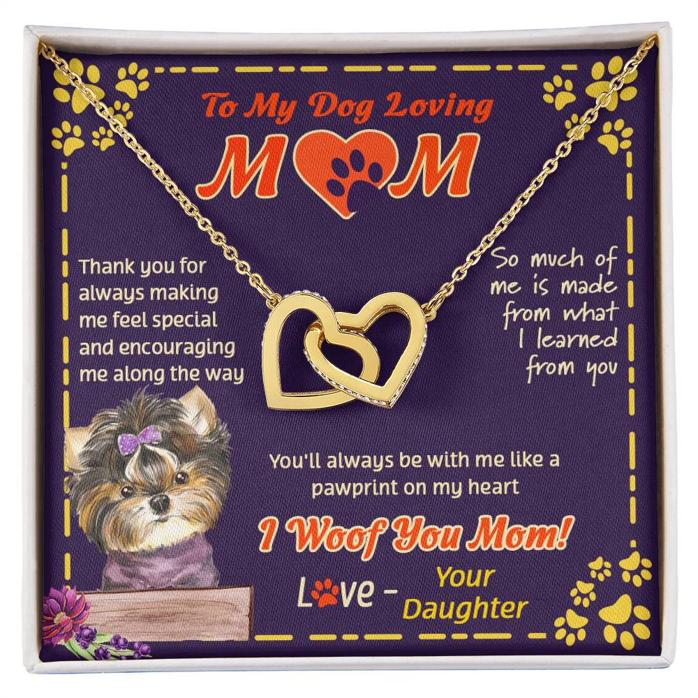 To My Mom - You'Ll Always Be With Me - Necklace Interlocking Hearts Necklace