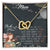 To My Mom Interlocking Hearts Necklace Message Card