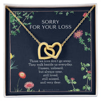 Cat Memorial Necklace Dog Memorial Necklace Pet Memorial Necklace Pet Sympathy Gift Pet Loss Gift Interlocking Hearts Necklace