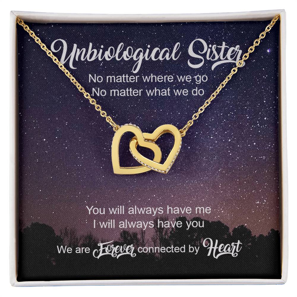 Unbiological Sister Luxury Necklace Interlocking Hearts Necklace