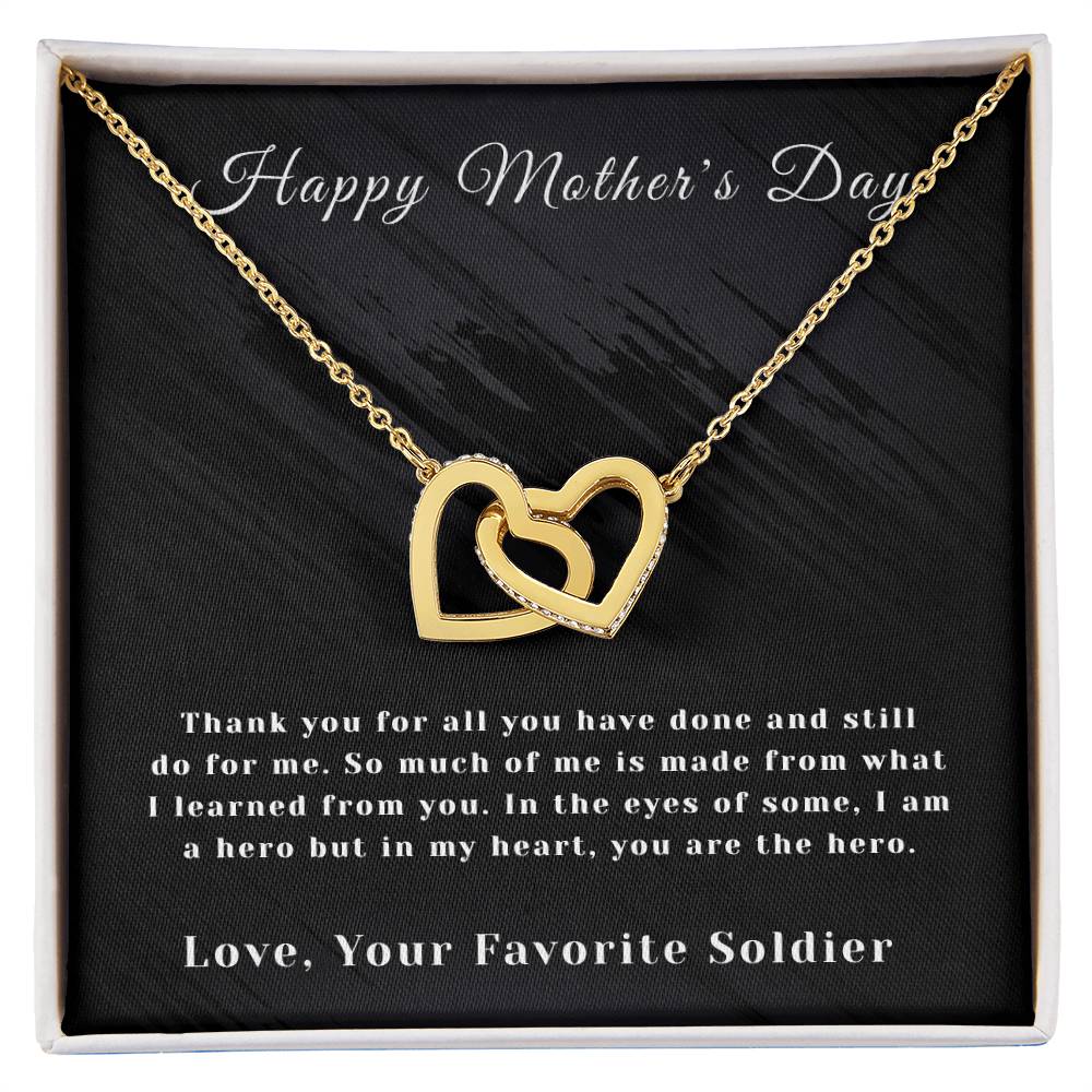 Mother'S Day- Interlocking Hearts- Favorite Soldier Interlocking Hearts Necklace
