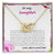 To My Daughter Never Forget How Much I Love You - Love Dad & Mom Interlocking Hearts Necklace