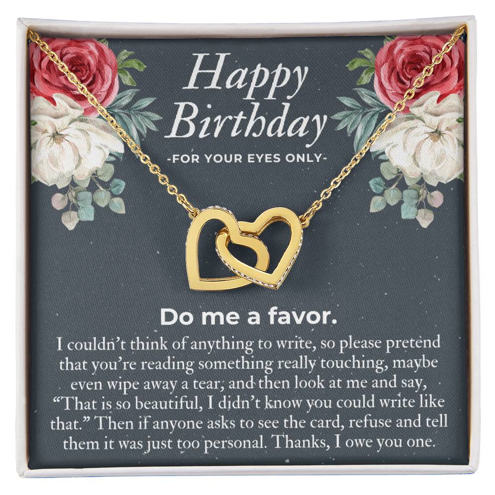 Perfect Birthday Gift For Her Unique Birthday Gift Birthday Necklace Gift Funny Birthday Gift For Her Grandma Mom Aunt Daughter Interlocking Hearts Necklace