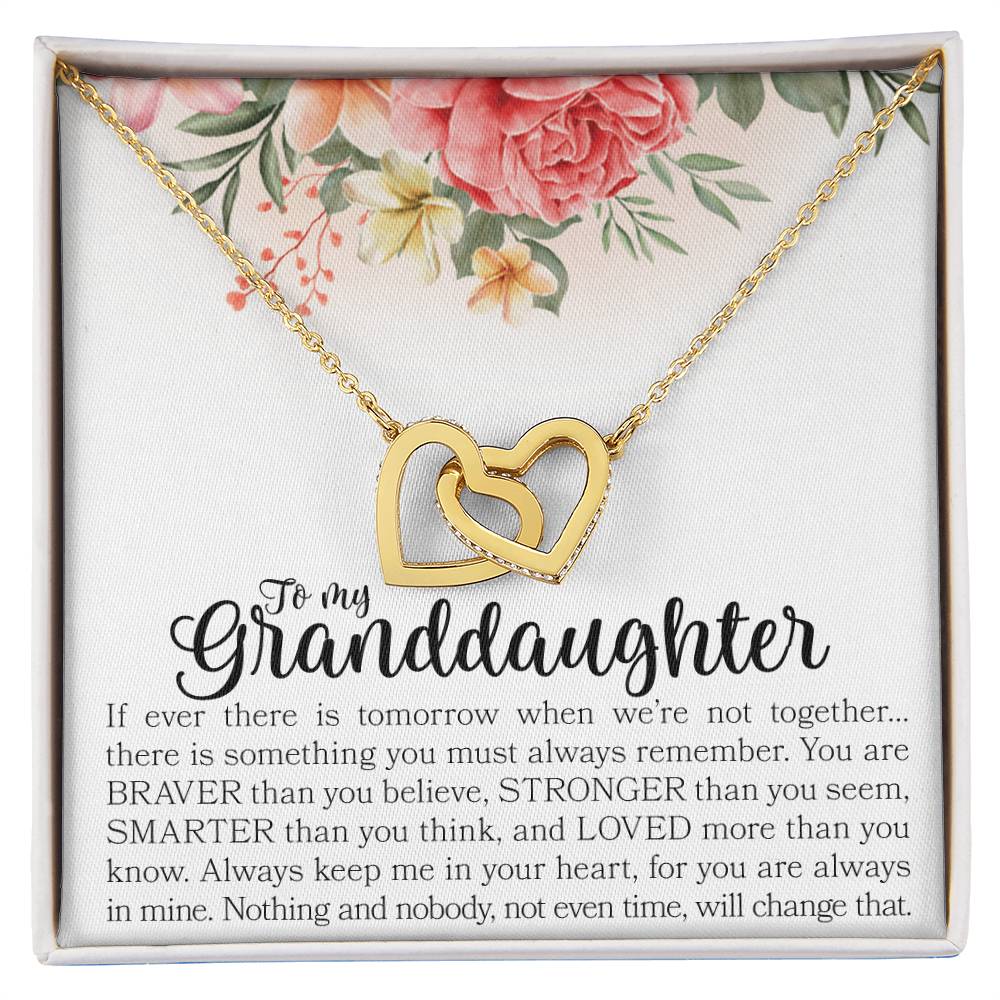 Infinity Love - To Granddaughter Interlocking Hearts Necklace